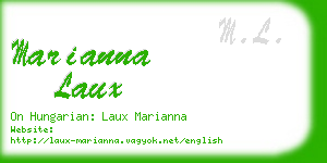 marianna laux business card